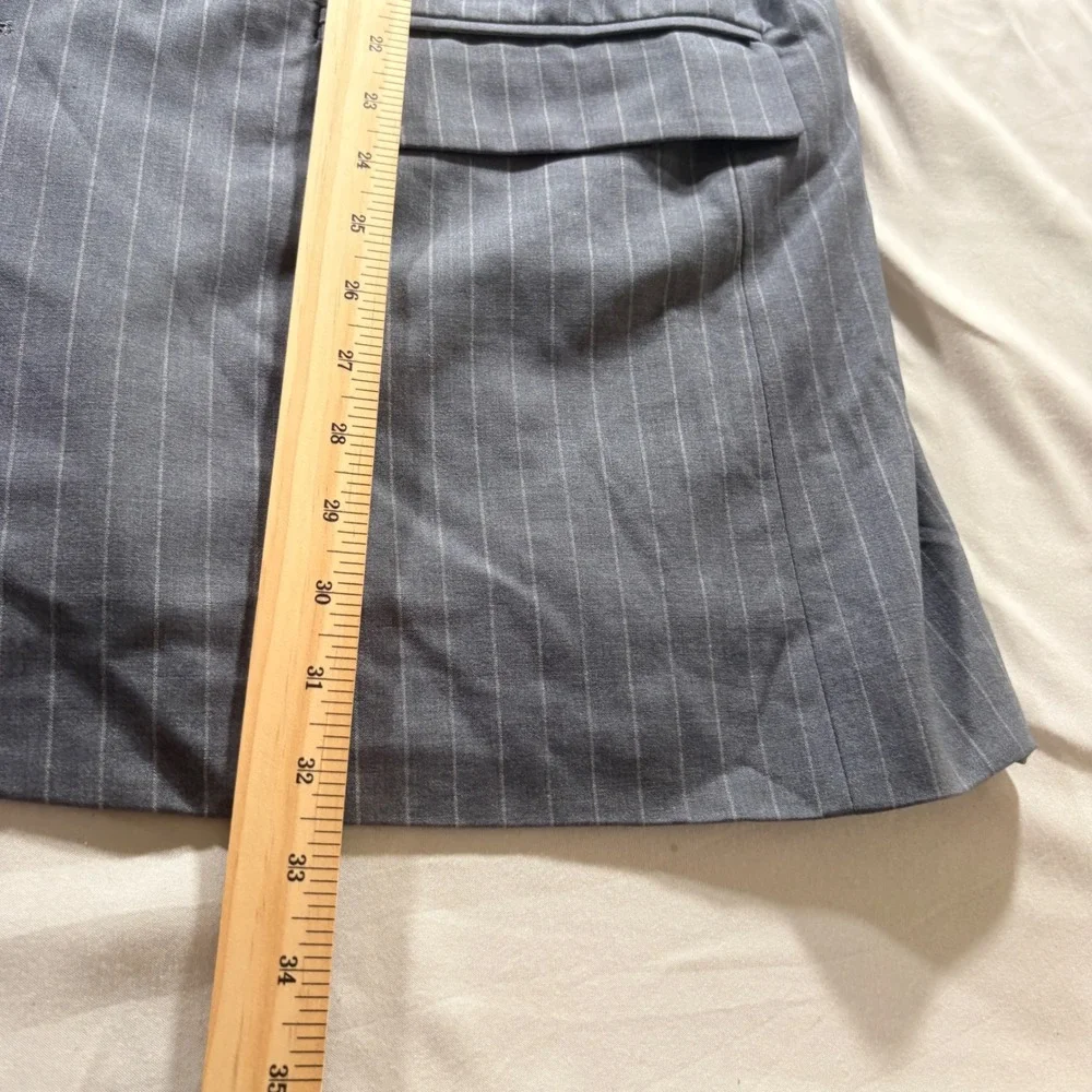 Jason Bolden x Worthington Pinstripe Blazer Womens 2X Blue White Stripe Jacket